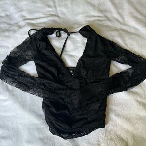 Windsor Black Lace Long Sleeve Blouse